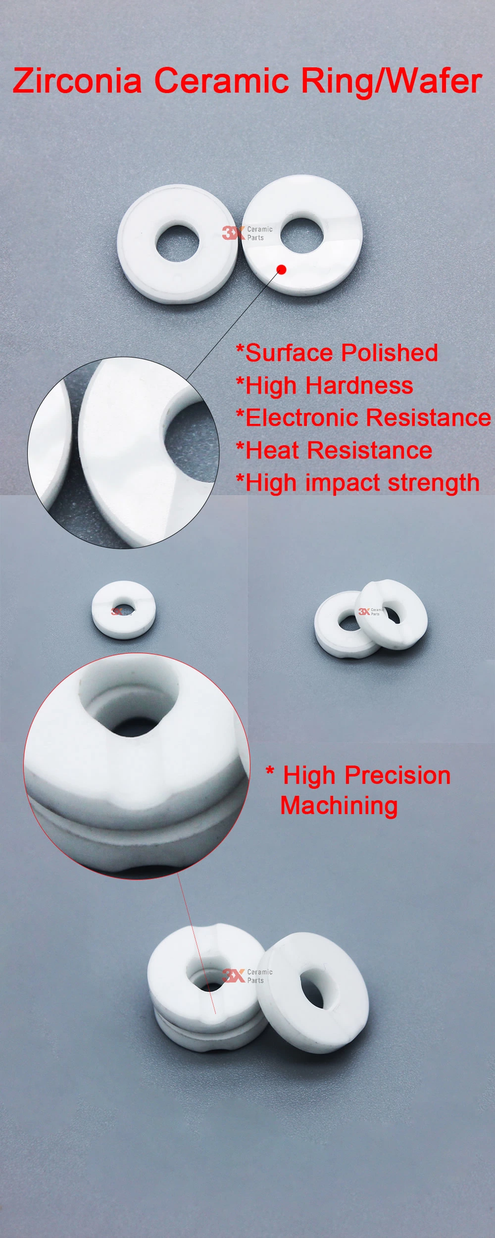 抛光氧化锆陶瓷环形垫片