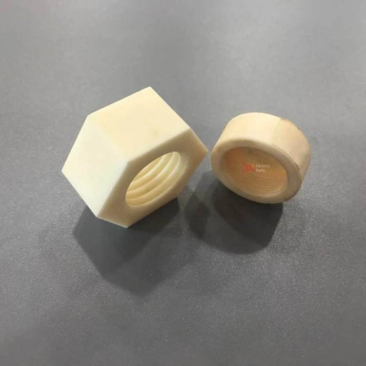 氧化铝陶瓷六角螺母 氧化铝陶瓷六角螺母